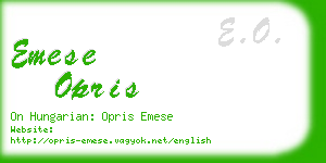 emese opris business card